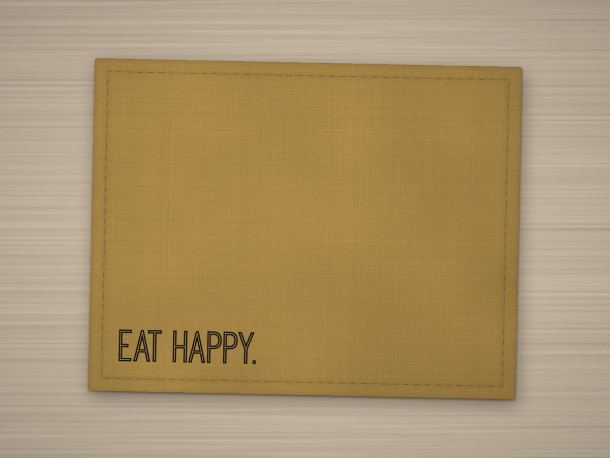 Tischset EAT HAPPY. – Brokat