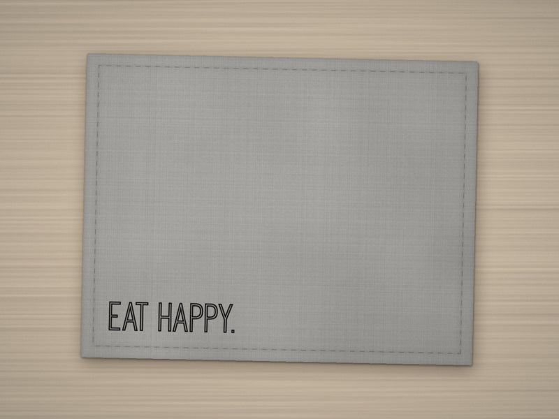 Tischset EAT HAPPY. – Grau