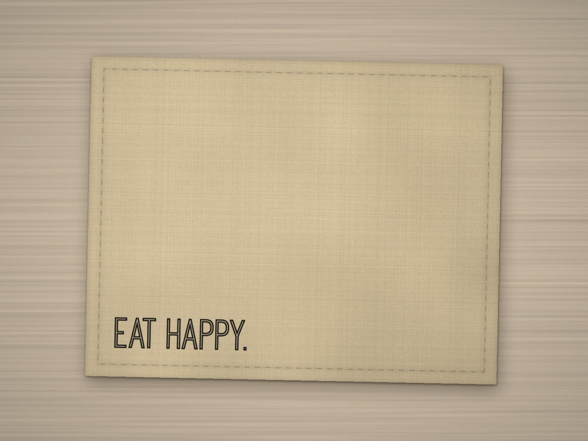 Tischset EAT HAPPY. – Sand