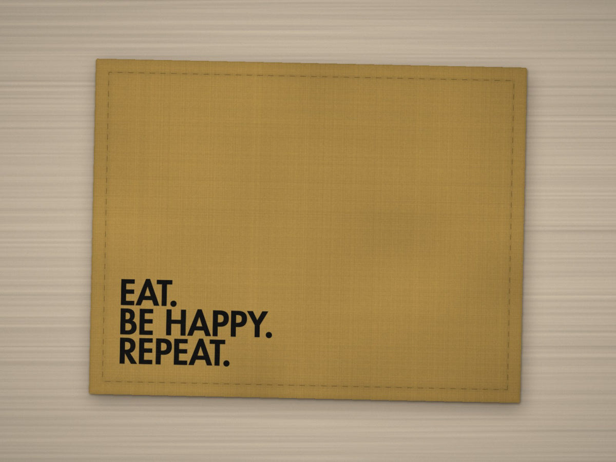Tischset EAT. BE HAPPY. REPEAT. – Brokat