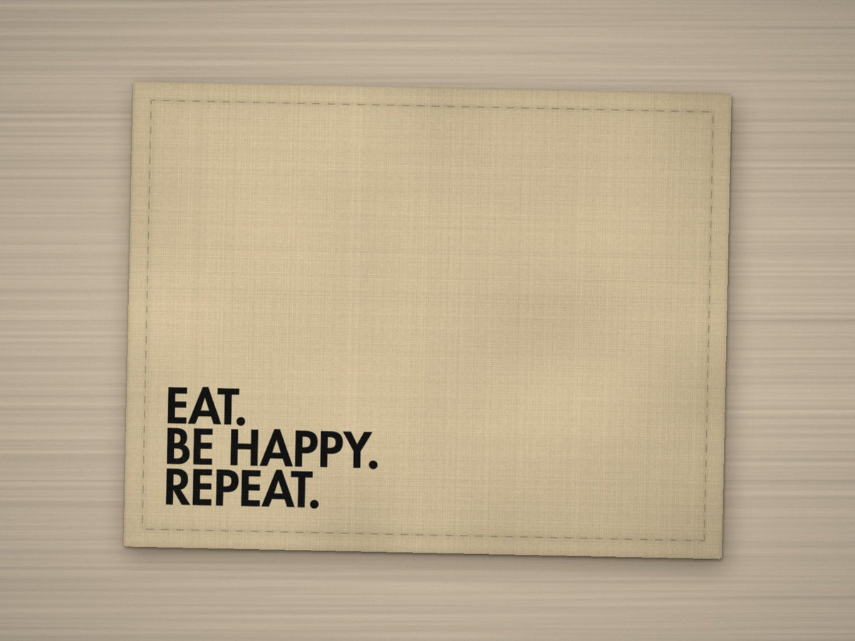 Tischset EAT. BE HAPPY. REPEAT. – Sand