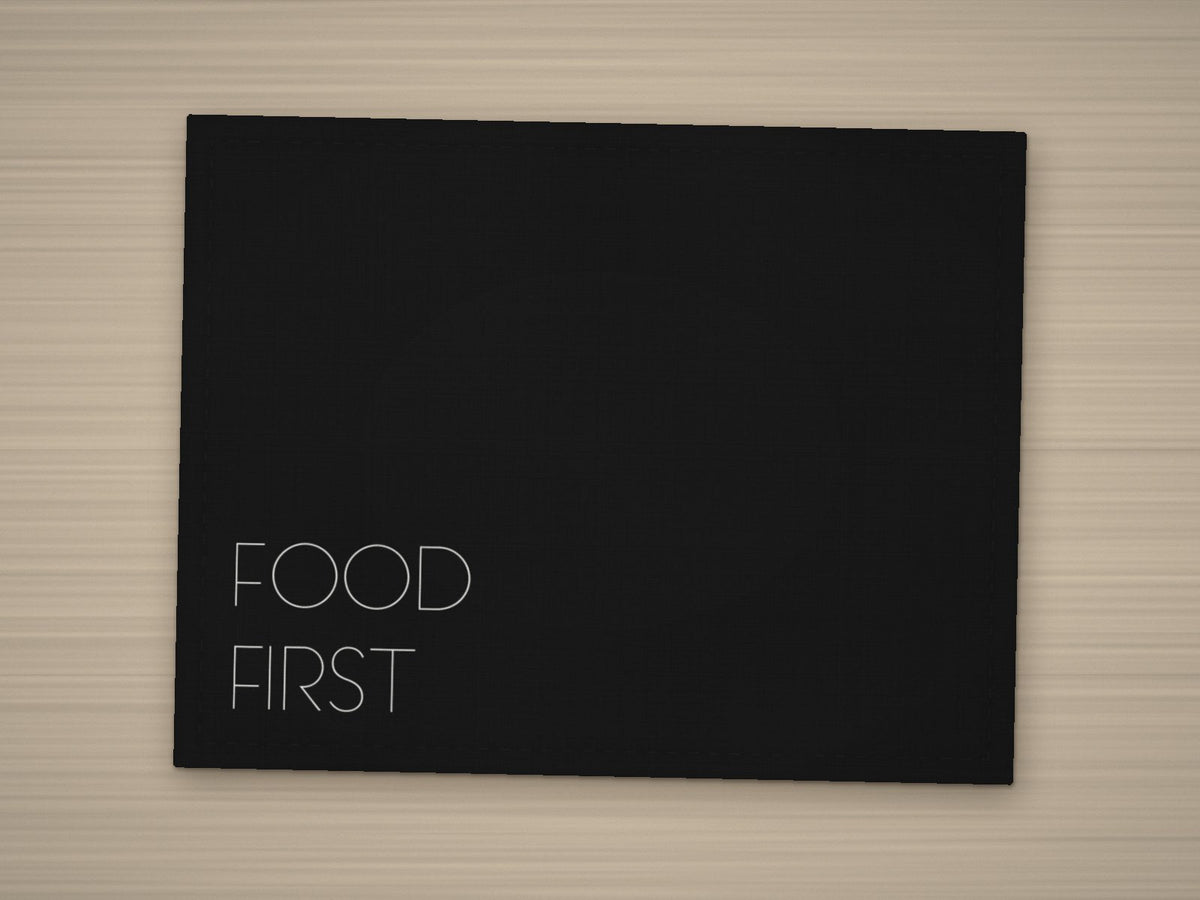 Tischset FOOD FIRST – Schwarz