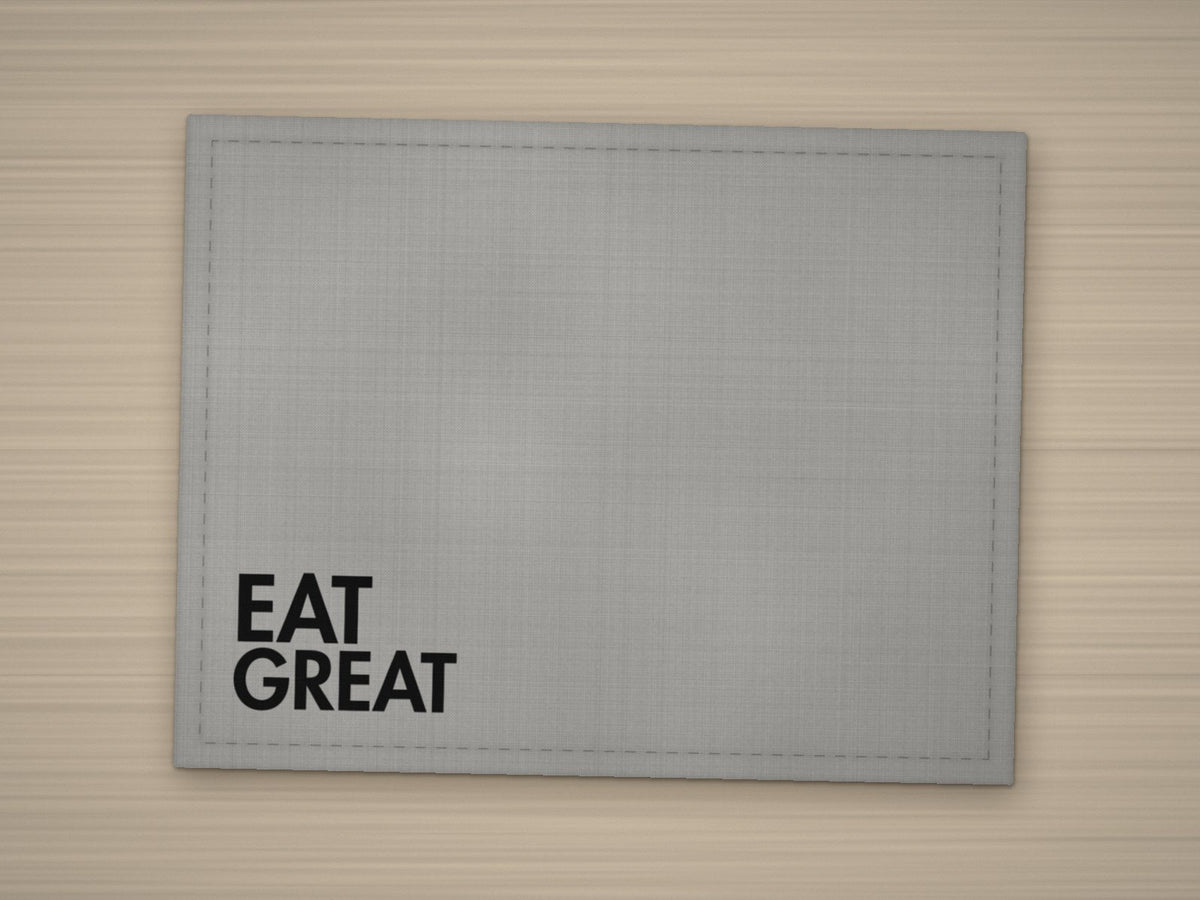 Tischset EAT GREAT – Grau