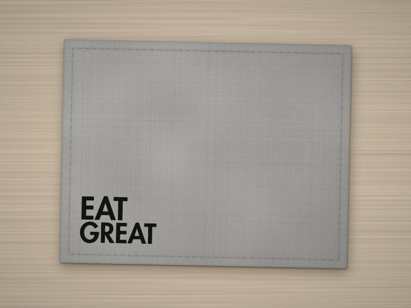 Tischset EAT GREAT – Grau
