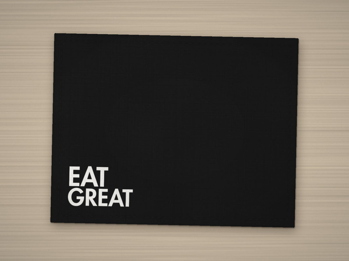Tischset EAT GREAT – Schwarz