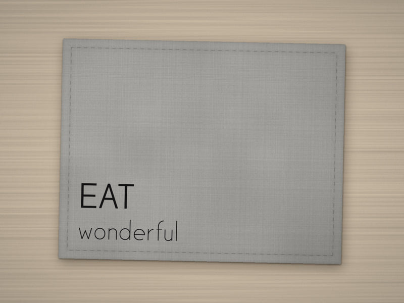 Tischset EAT wonderful – Grau