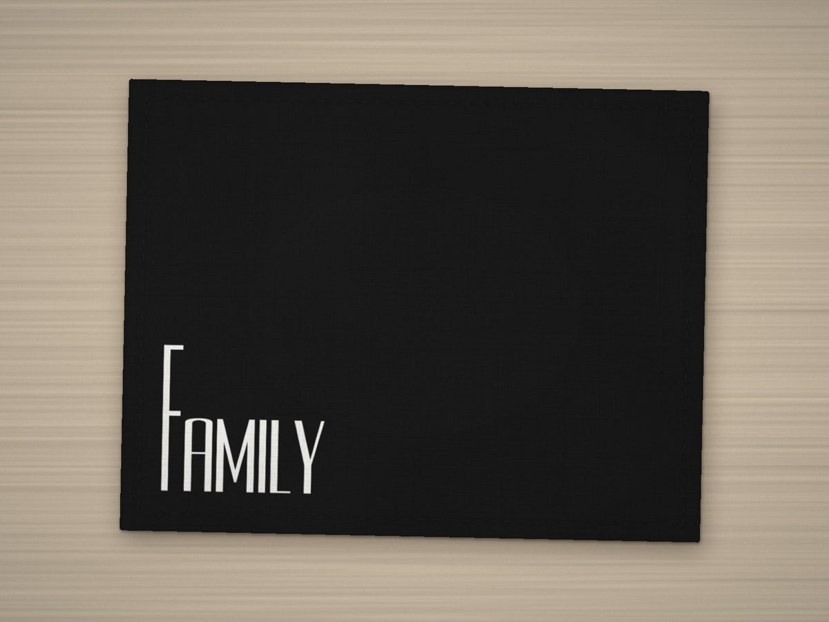 Tischset FAMILY – Schwarz