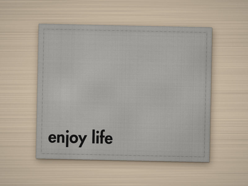 Tischset enjoy life – Grau