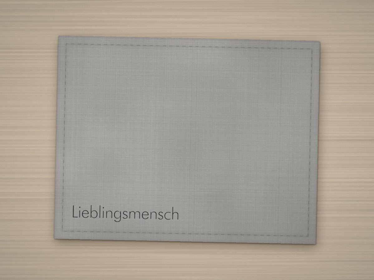 Tischset Lieblingsmensch – Grau