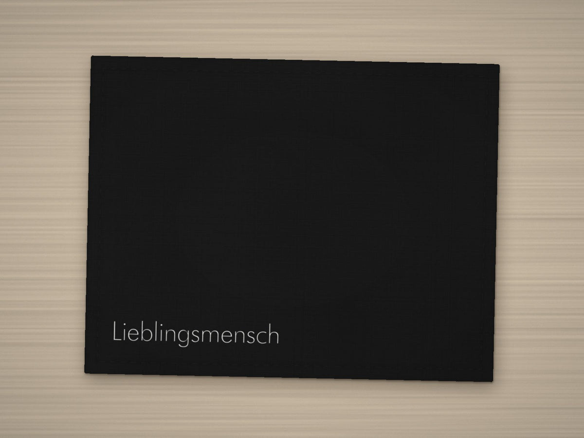 Tischset Lieblingsmensch – Schwarz